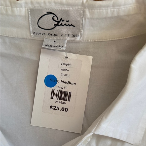 Olivia White Button-Up Shirt - Picture 2 of 7